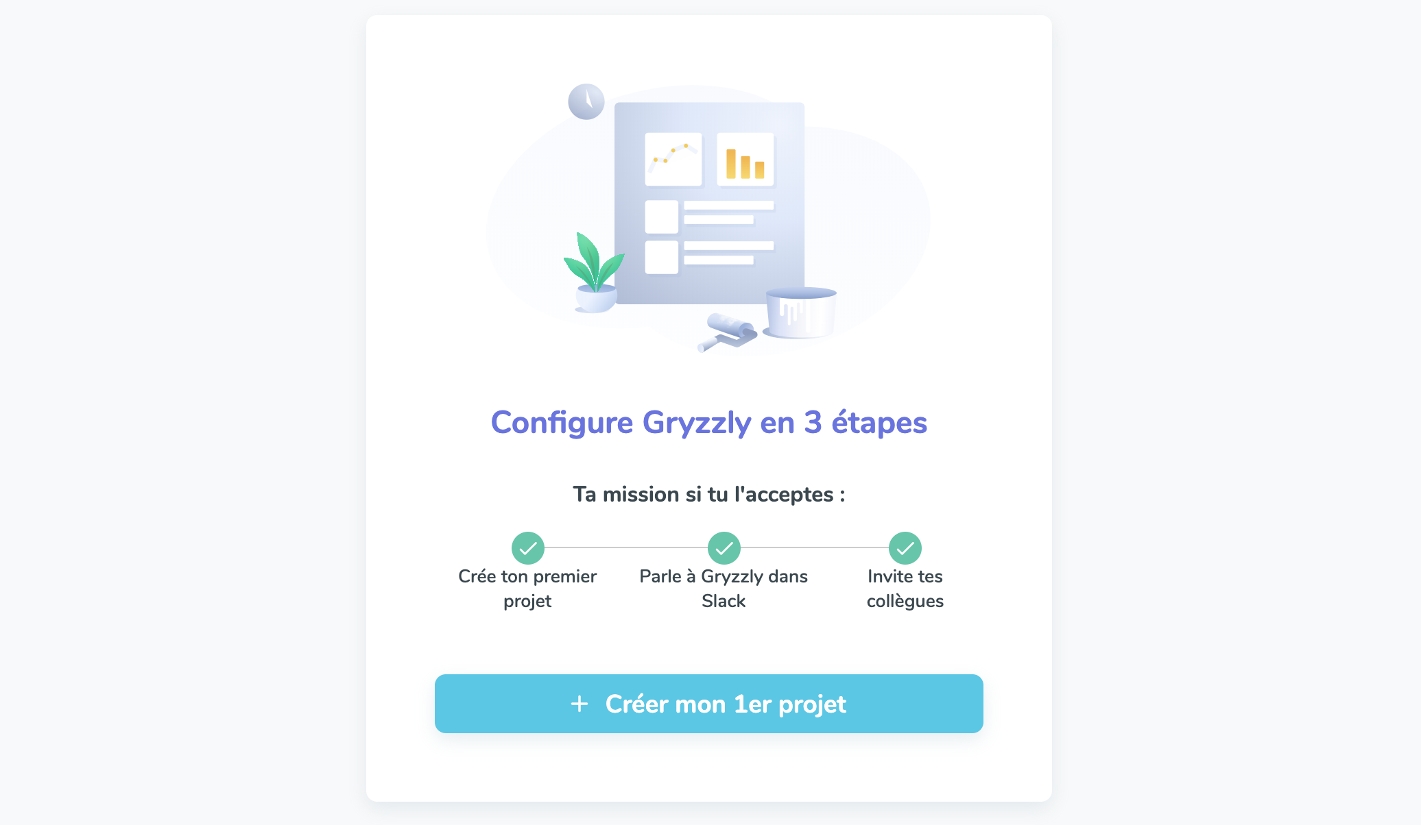 Create a project in the dashboard  Gryzzly support & product documentation