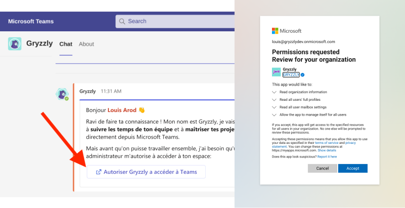 Installer Gryzzly sur Teams